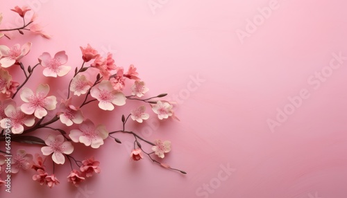 pink cherry blossom in spring frame