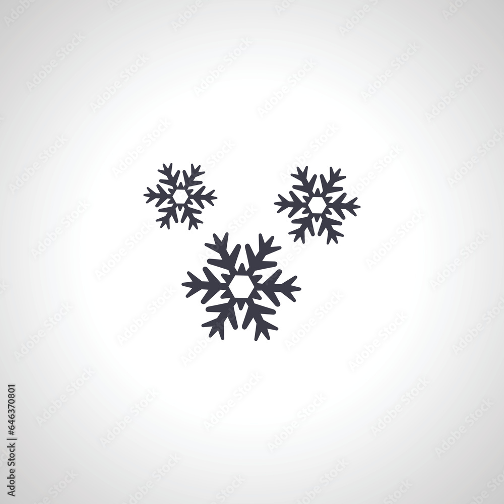 snowflake isolated icon on white background