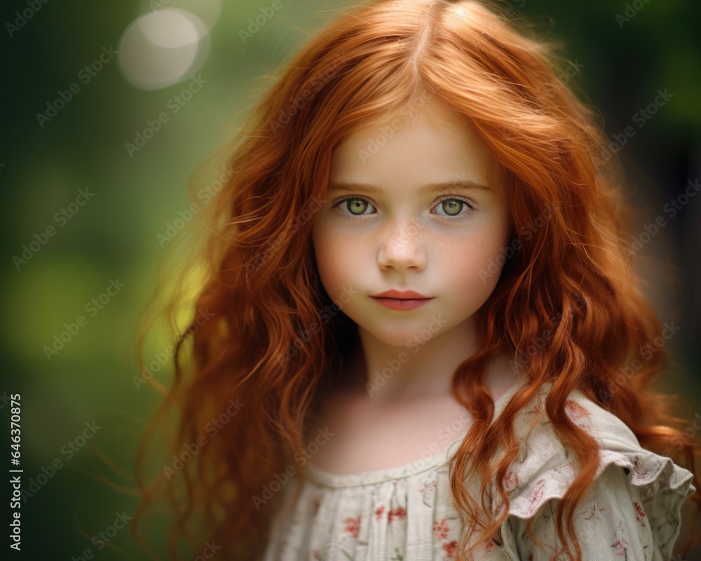 portrait of a little girl with red hair and freckles portrait of a little girl with red hair and freckles