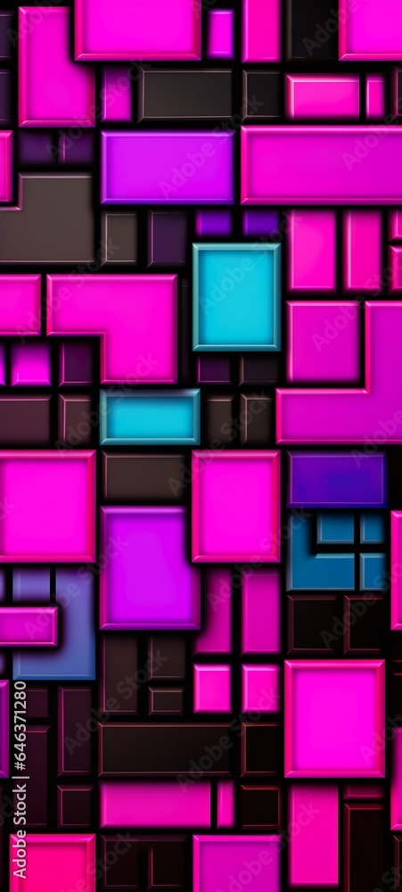 Abstract background with pink squares for iPhone made with Ai generative technology