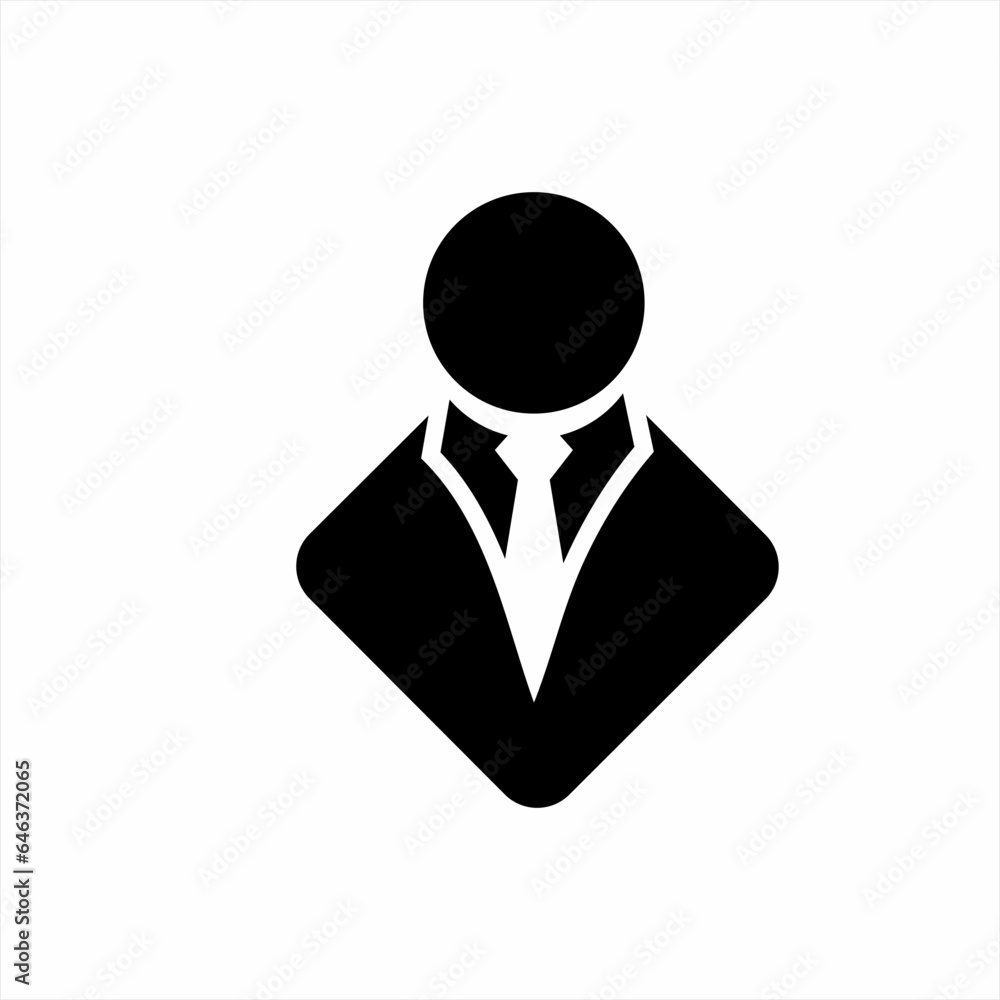 Person in tie icon vector template. Person in tie icon vector template.