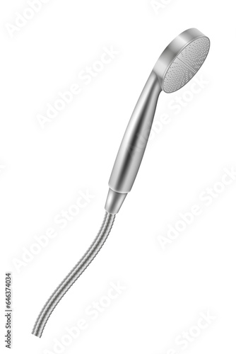 metal chrome shower head for bathroom vector illustration