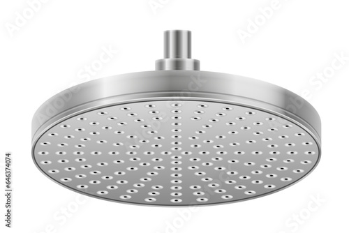 metal chrome shower head for bathroom vector illustration