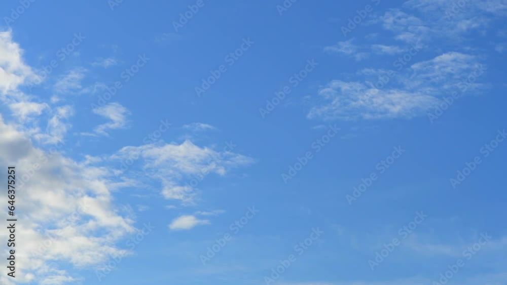 Beautiful cumulus clouds in the blue sky. natural background