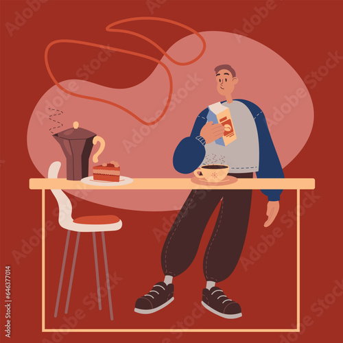 Coffeeshop Flat Illustrations