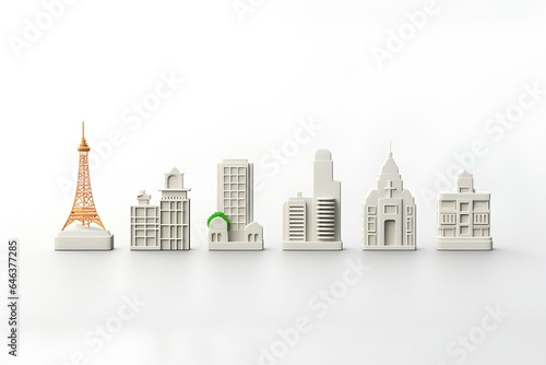 都会の風景（3Dピクト）  © mamio