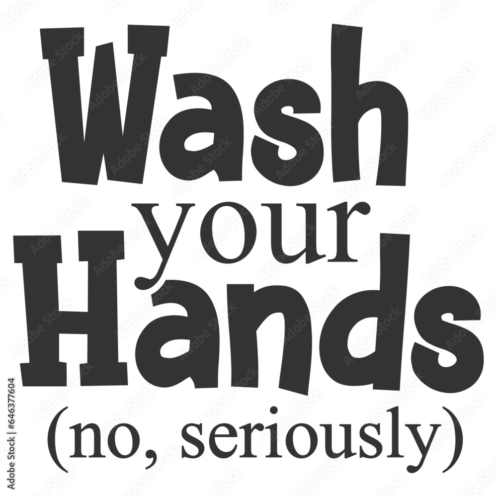 Wash Your Hands - Bathroom Humour Illustration