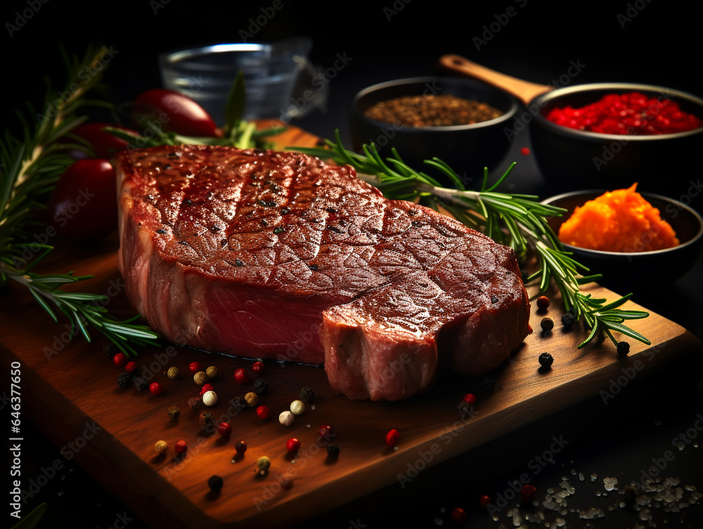 Beef grill steak as Advent creation Beef grill steak as Advent creation