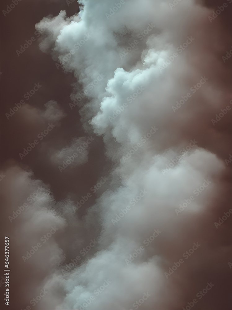 A cloud of thick smoke. AI Generated