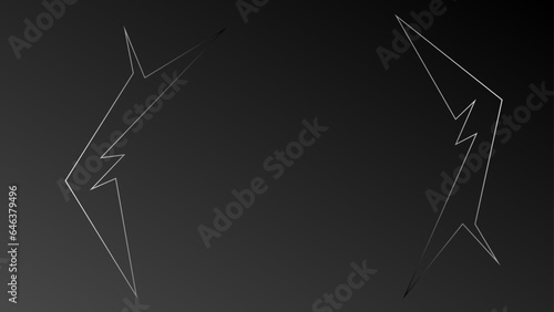 Black abstract background with geometric shape. Futuristic hi-technology concept. Horizontal banner template. Suit for cover, banner, brochure, corporate, poster, presentation, website © Umar