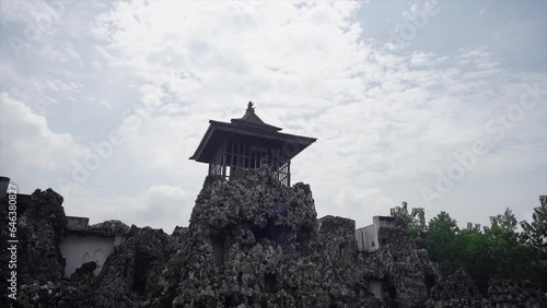 Sunyaragi Cave or Taman Sari Guwa Sunyaragi is an artificial cave located in Cirebon City, where there is a temple-like building called the Sunyaragi Water Park, or Tamansari Sunyaragi. photo