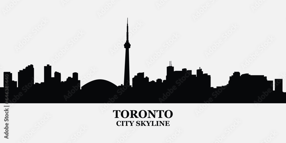 Toronto city skyline silhouette