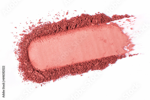 Eyeshadow dry powder swatch on the white background.