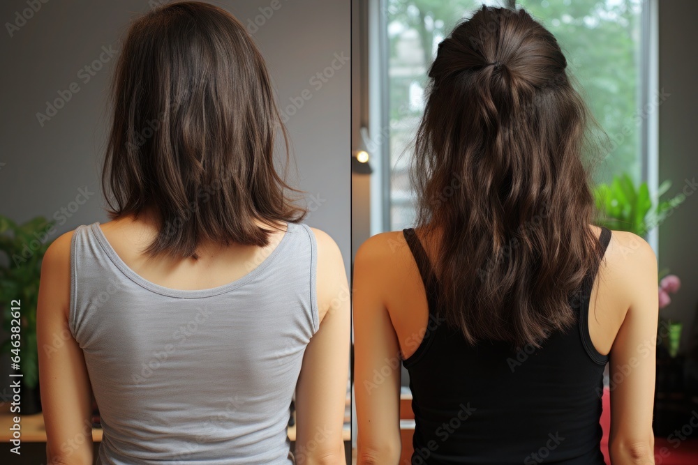 Fototapeta premium a haircut before and after