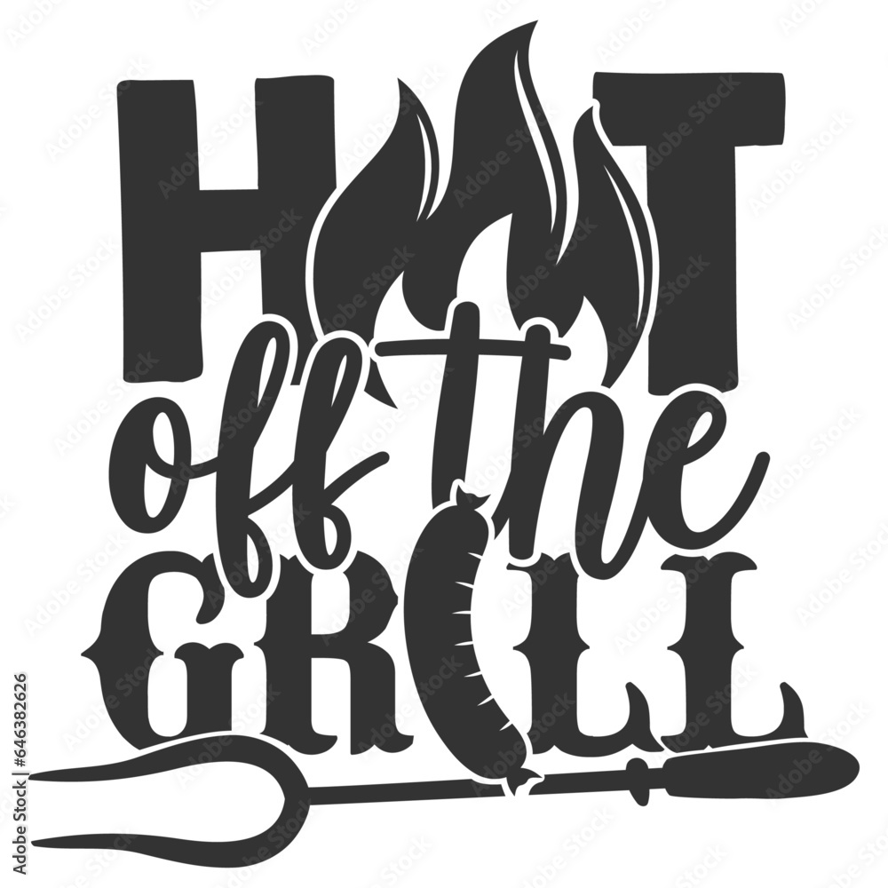 Hot Off The Grill - Barbecue Illustration Hot Off The Grill - Barbecue Illustration