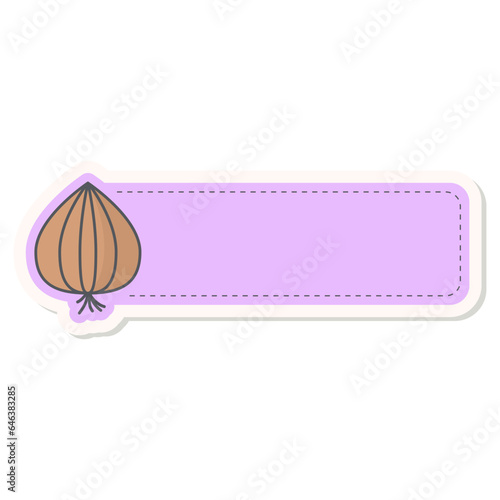 Onion Healthy Vegetable Vegetarian Ingredients Label Name Tags Sticker