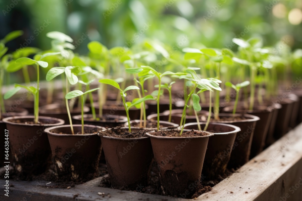 seedlings growing in recycled coffee cup planters seedlings growing in recycled coffee cup planters