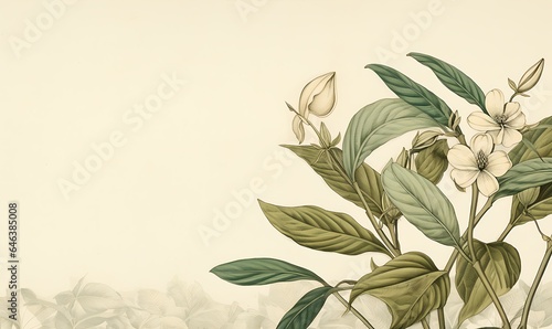 Plant drawings showing flowers and leaves, beach art, edwardian beauty, digital prints, tonga art, typical zhou dynasty photo