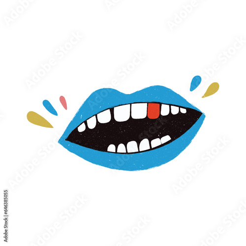 illustration of a mouth - cartoon vector