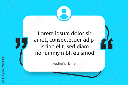 3D bubble testimonial banner, quote, infographic. Social media post template designs for quotes. Empty speech bubbles, quote bubbles and text box. Vector Illustration EPS10.
