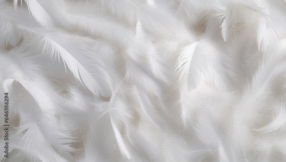 Obraz premium Light pattern textured plumage background white feather softness bird soft abstract fluffy