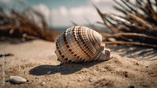 Enchanting Seashell Showcasing Natural Beauty - Coastal Elegance in Every Detail