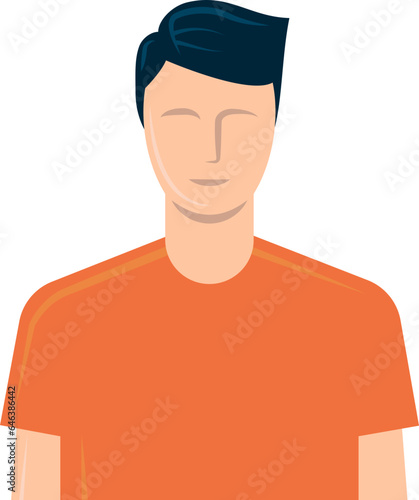 Young man and woman avatar template for social networks or mobile applications. Vector illustration