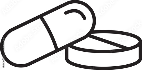Pill pharmacy medicine icon. Health care tablet antibiotic sign. Medical pills symbol.