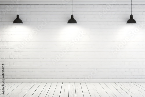 empty room with white wall mockup background