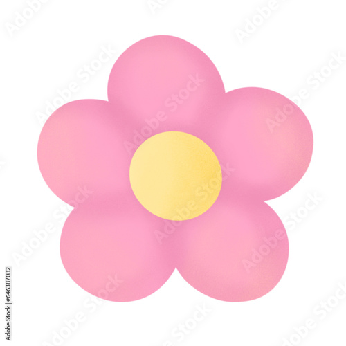 pink flower cartoon