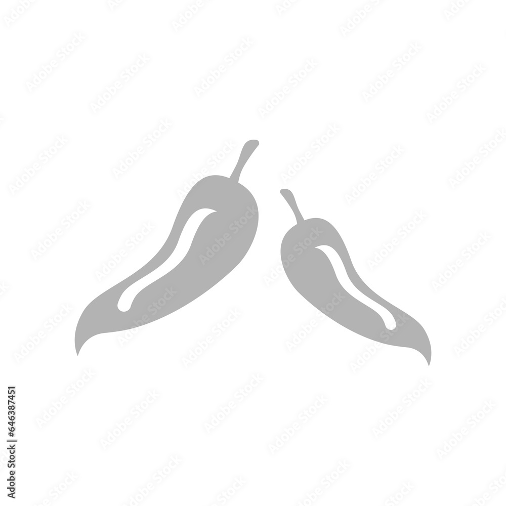 Obraz premium hot pepper icon on white background, vector illustration