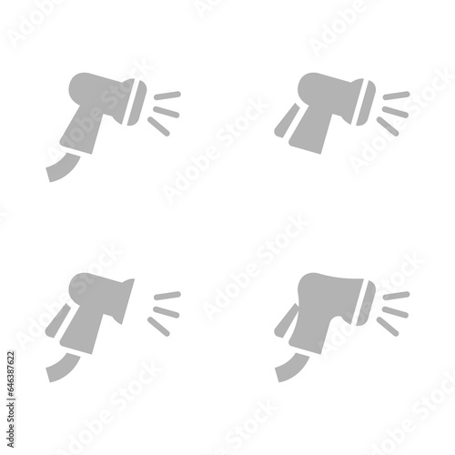 hose icon on a white background, vector illustration