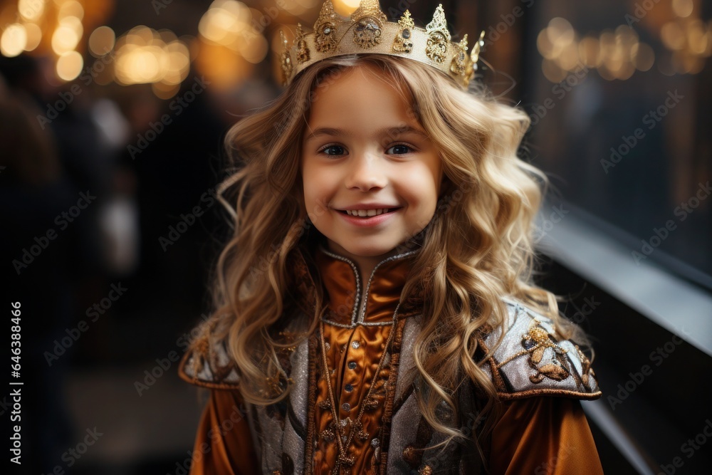 small  queen  girl  with  gold crown