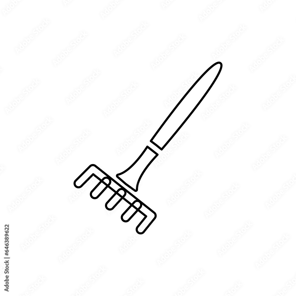 rake icon on a white background, vector illustration rake icon on a white background, vector illustration