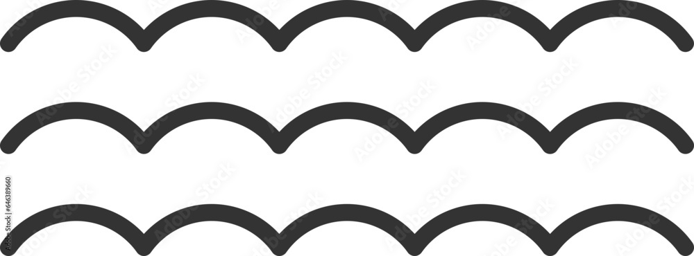 Waves vector design. Water wave icon. Wavy lines isolated. Waves vector design. Water wave icon. Wavy lines isolated.