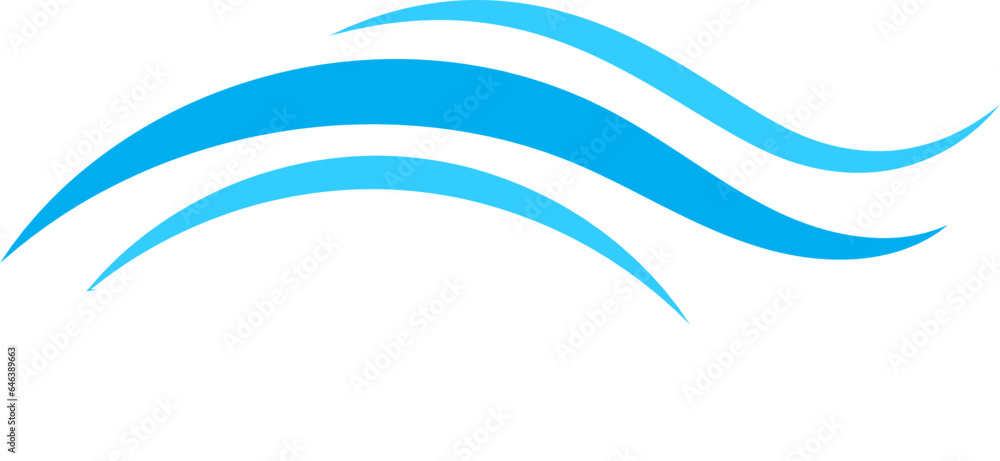 Obraz premium Waves vector design. Water wave icon. Wavy lines isolated.