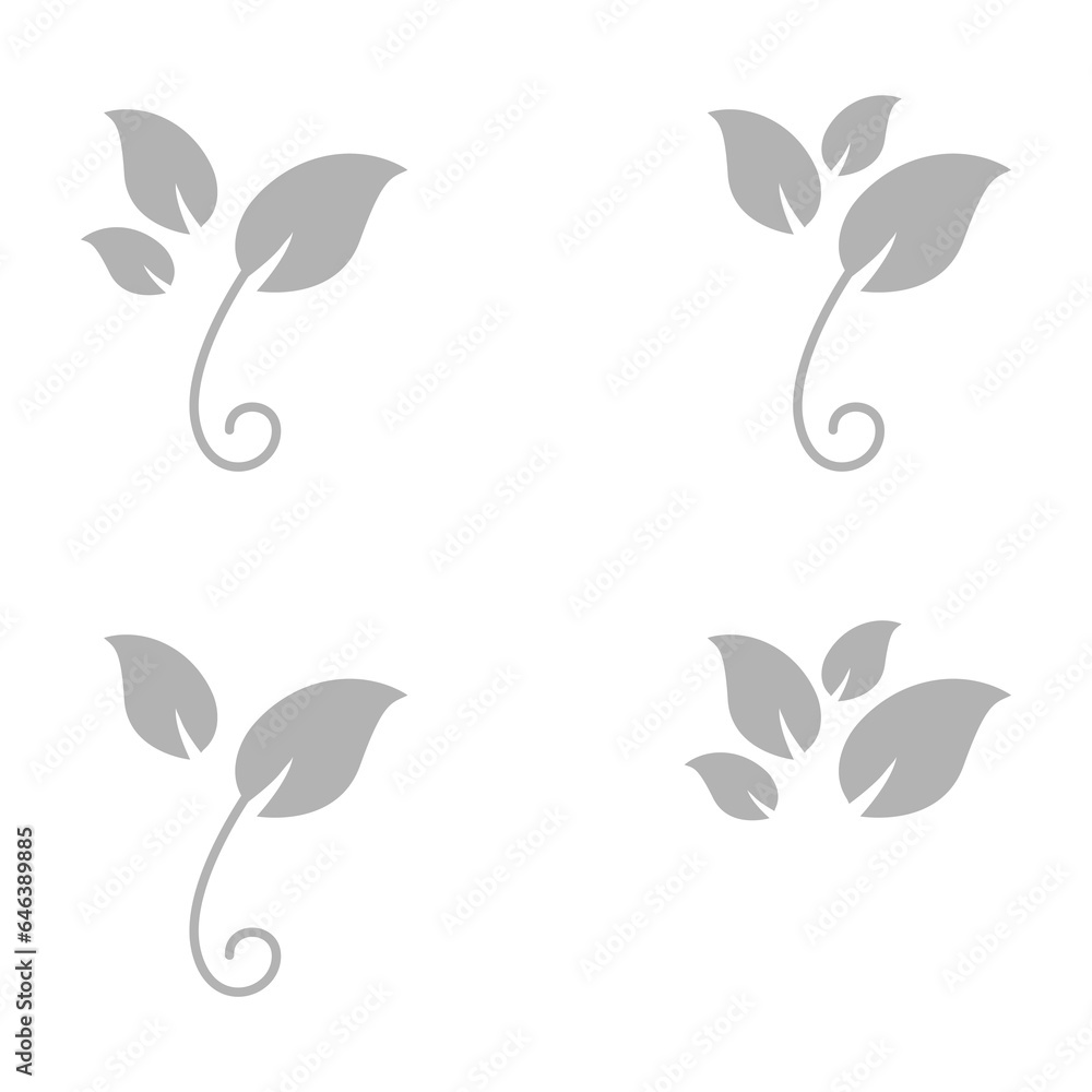 Fototapeta premium leaves icon on a white background, vector illustration