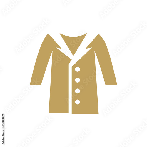 fur coat icon on a white background, vector illustration