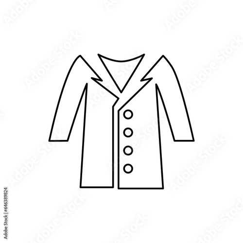 fur coat icon on a white background, vector illustration