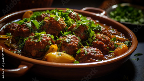 Kefta Tagine, Meatball stew © Worldillustrator