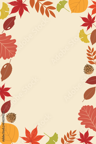 秋の植物のフレーム