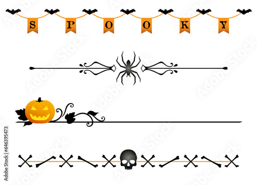 A set of spooky Halloween dividers
