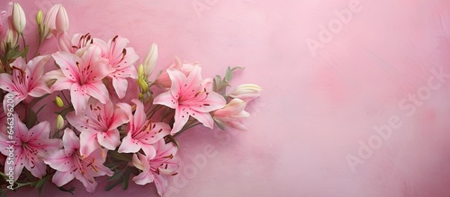 Wallpaper Mural Beautiful bunch of pink flowers isolated pastel background Copy space Torontodigital.ca