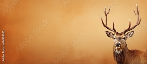 Change in a deer isolated pastel background Copy space