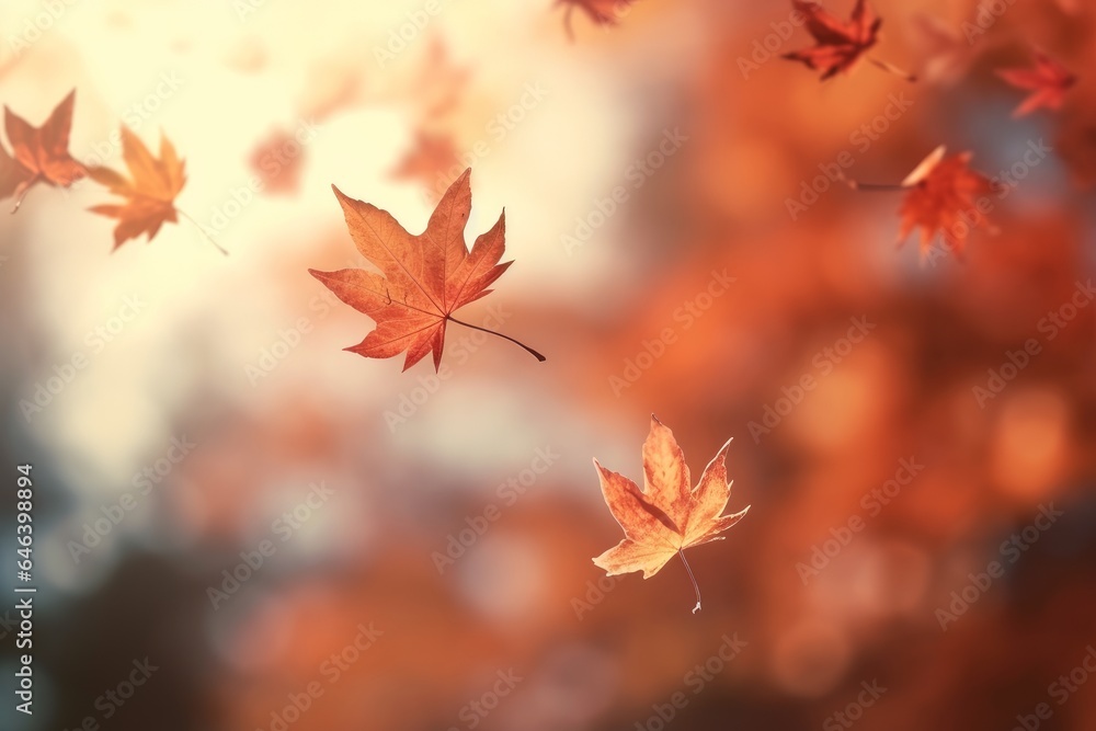 Maple leaves are spinning and falling from the trees. Autumn background. Maple leaves are spinning and falling from the trees. Autumn background.