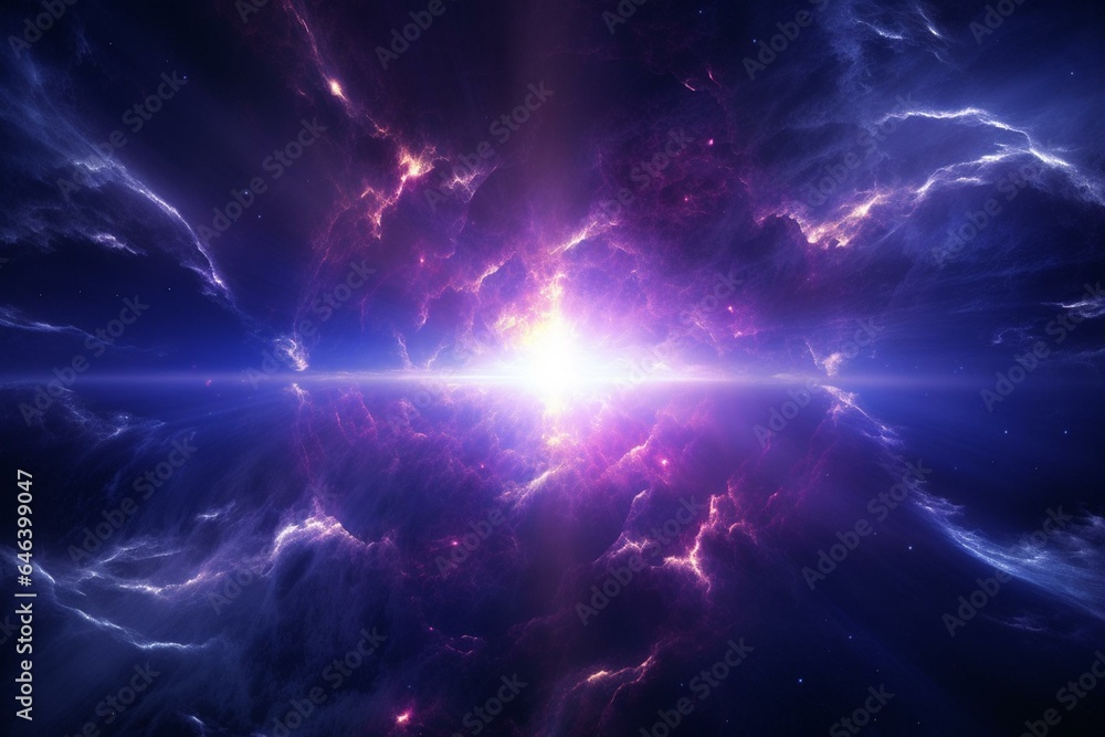 Luminous celestial plasma illuminating the cosmos. Generative AI
