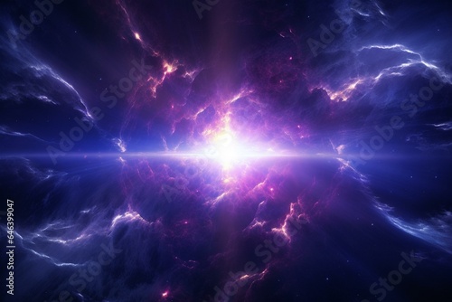 Luminous celestial plasma illuminating the cosmos. Generative AI