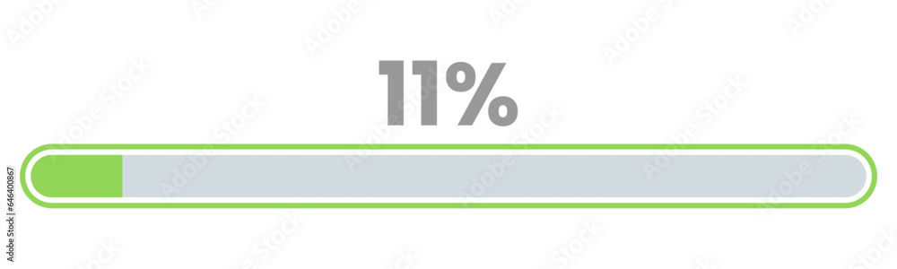 11% Loading. 11% progress bar Infographics vector, 11 Percentage ready to use for web design ux-ui 11% Loading. 11% progress bar Infographics vector, 11 Percentage ready to use for web design ux-ui