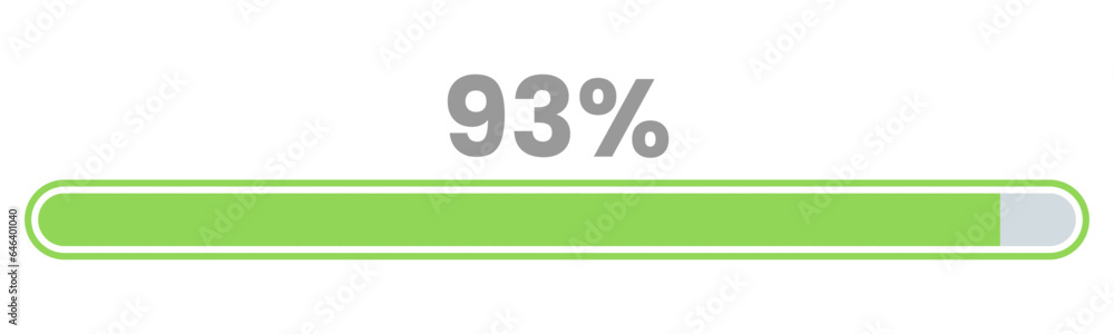 93% Loading. 93% progress bar Infographics vector, 93 Percentage ready to use for web design ux-ui 93% Loading. 93% progress bar Infographics vector, 93 Percentage ready to use for web design ux-ui