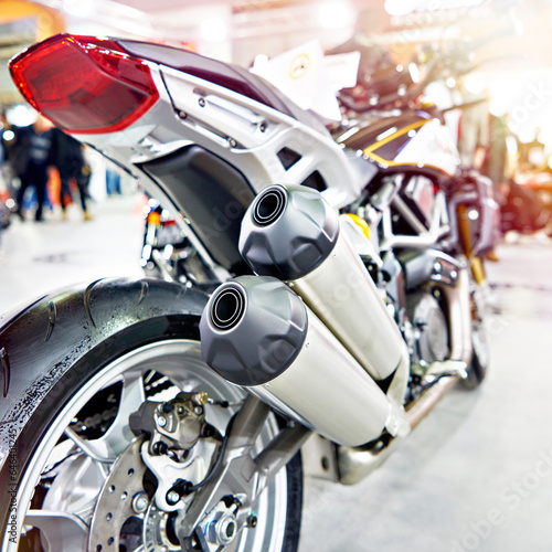 Exhaust pipes of modern motorcycle